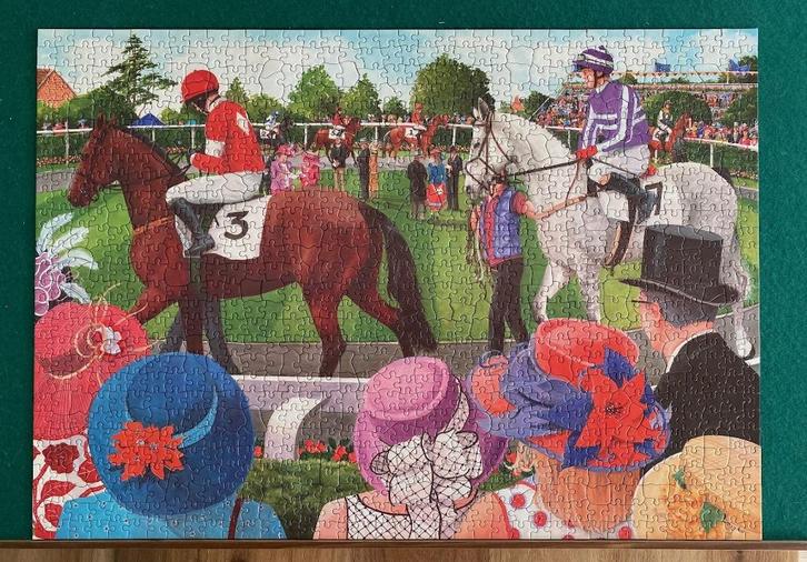 Hop puzzel. Ladies Day. 1000 stukjes., Hobby en Vrije tijd, Denksport en Puzzels, Zo goed als nieuw, Legpuzzel, 500 t/m 1500 stukjes
