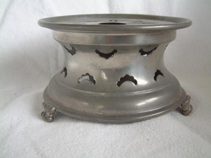 Oud tin tinnen stoofje comfoortje niet gemerkt., Antiek en Kunst, Antiek | Tin, Ophalen of Verzenden