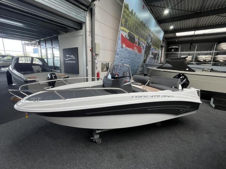 Prins 475 Open + 60pk Suzuki, Watersport en Boten, Vis- en Consoleboten, Nieuw, 3 tot 6 meter, Benzine, Polyester
