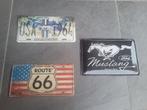 Ford Mustang USA Route 66 bord, Ophalen of Verzenden, Auto's