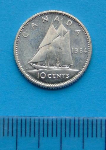Canada - 10 cent 1964 - zilver - Unc beschikbaar voor biedingen