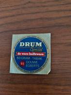 4192 Vintage Drum Tabak Sticker - Douwe Egberts, Ophalen of Verzenden, Gebruikt