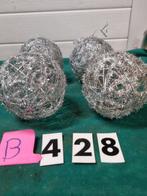 kerstballen gaas groot zilverkleurig 4x [b 428], Antiek en Kunst, Ophalen of Verzenden