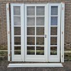 Driedelige deurenset incl. kozijn 239hx210br facetglas, Ophalen, Binnendeur, Zo goed als nieuw, Vouwdeur
