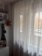 Nieuwe Vitrage Gordijnen lichtgrijs, Huis en Inrichting, Stoffering | Gordijnen en Lamellen, Ophalen, 200 cm of meer, Zo goed als nieuw
