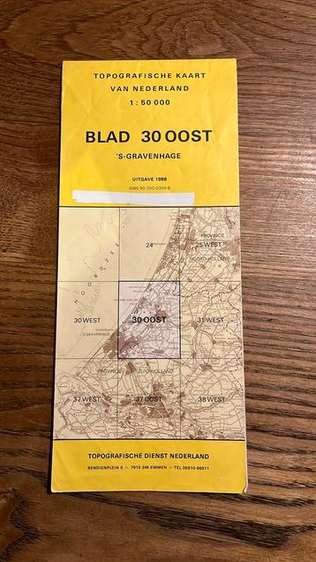 Topografische kaart Blad 30 Oost s-Gravenhage beschikbaar voor biedingen