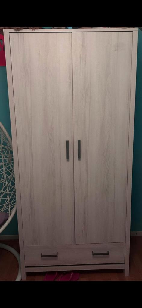 Kledingkast met 1 deur hang, 1 deur leg en een la., Huis en Inrichting, Kasten | Kledingkasten, Gebruikt, 150 tot 200 cm, 50 tot 100 cm