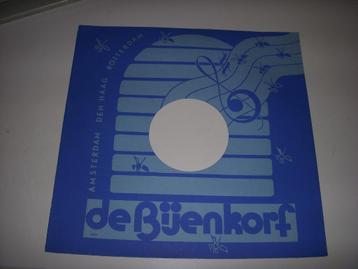 Puntgave jaren 30 platenhoes van de Bijenkorf , vormgeving  beschikbaar voor biedingen