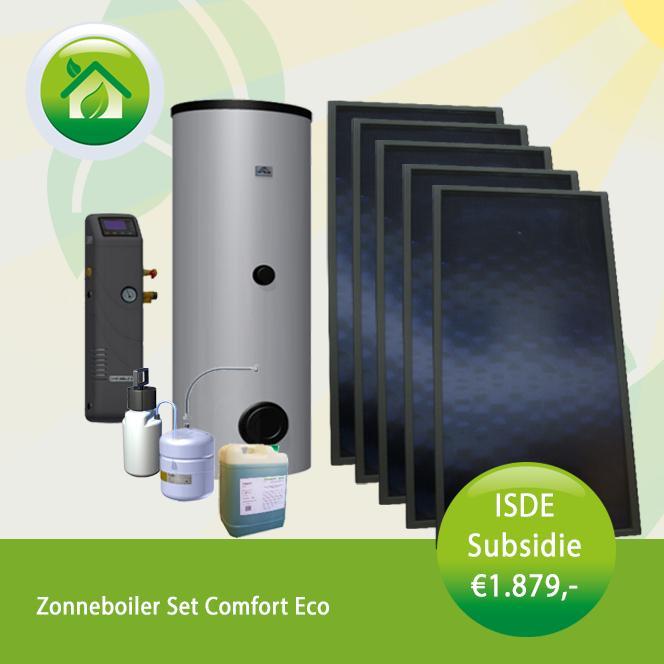 Zonneboiler compleet systeem 17 GJ (5 panelen en 500L), Doe-het-zelf en Verbouw, Verwarming en Radiatoren, Nieuw, Hoog rendement (Hr)