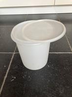 Witte kunststof Tupperware emmer met deksel, Ophalen, Gebruikt, Kunststof, Met deksel