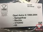 opel astra g 2002 spiegelkap spiegel kap rechts nieuw! 37428, Auto-onderdelen, Spiegels, Ophalen of Verzenden, Nieuw, Opel