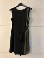 Miss Miss zwart/kaki mouwloze jurk, Maat 38/40 (M), Zwart, Zo goed als nieuw, Knielengte