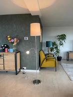 Staanlamp plus leeslamp met dimmer en witte lampenkap, Ophalen, Zo goed als nieuw, 150 tot 200 cm