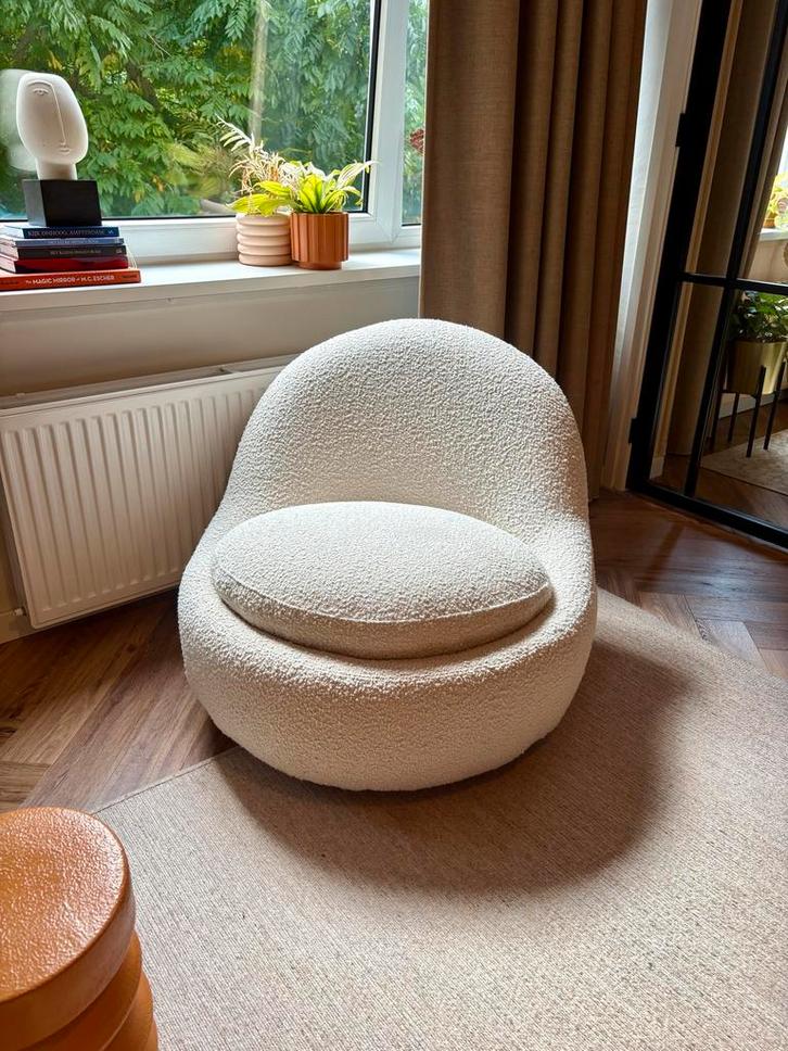 Sofacompany Babette Fauteuil - Maya Cream, Huis en Inrichting, Fauteuils, Zo goed als nieuw, Stof, 75 tot 100 cm, Ophalen
