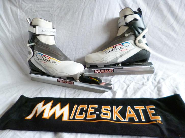 Salomon / M&M clicknoren., Sport en Fitness, Schaatsen, Zo goed als nieuw, Noren, Overige merken, Klapschaats, Ophalen of Verzenden