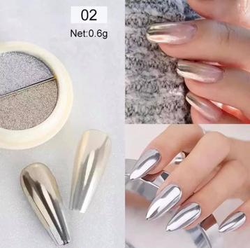 Chrome Poeder 2 kleuren Nail Fluorescentie. Nagels/Nail art. beschikbaar voor biedingen