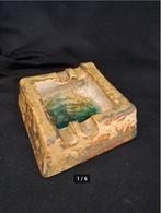 Vintage studio pottery Ashtray with glass inlay interior. 15, Antiek en Kunst, Ophalen of Verzenden
