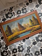 Vintage schilderij met hert, Antiek en Kunst, Ophalen of Verzenden