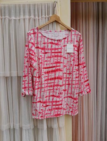 .ajestic Filatures roze/crème tie dye cotton shirt top S M beschikbaar voor biedingen