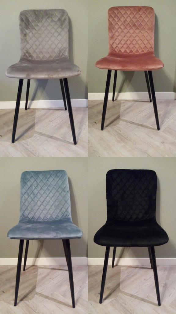 eetkamerstoelen – beschikbaar in 6 kleuren, Huis en Inrichting, Stoelen, Nieuw, Vijf, Zes of meer stoelen, Metaal, Stof, Overige kleuren