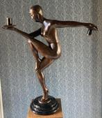 Art-Deco Grote Bronzen Danseres, Antiek en Kunst, Ophalen of Verzenden