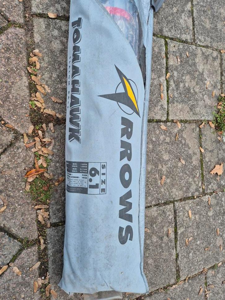 Arrows Tomahawk 6.1m² Zeil, Watersport en Boten, Windsurfen, Gebruikt, Zeil, Met draagtas, 5 tot 7 m², Ophalen