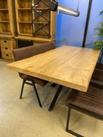 ACTIE 325 LIVE EDGE BOOMSTAM TAFEL CHEFMEUBEL LEEGVERKOOP, Huis en Inrichting, Stoelen, Ophalen, Bruin, Nieuw, Modern