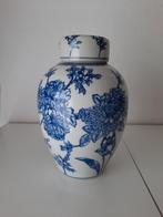Vaas/Pot Blauw,Wit, Huis en Inrichting, Woonaccessoires | Vazen, Blauw, Aardewerk of Porselein, Ophalen of Verzenden, Zo goed als nieuw