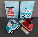 Lego Duplo 10957 brandweer helikopter politiewagen + kaarten, Ophalen of Verzenden, Gebruikt, Complete set, Duplo