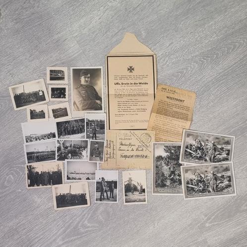 Duitse set uffz. Erwin in der Weide, Verzamelen, Militaria | Tweede Wereldoorlog, Landmacht, Foto of Poster, Duitsland, Ophalen of Verzenden