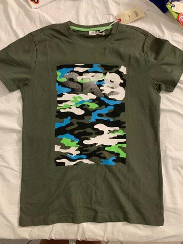OVS stoere kaki camouflage jongens t-shirt shirt maat 164 beschikbaar voor biedingen