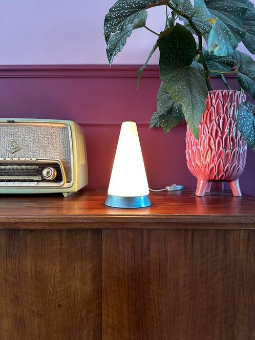 Vintage tafellampje RS Leuchten 1980s 1990s, Huis en Inrichting, Lampen | Tafellampen, Gebruikt, Minder dan 50 cm, Glas, Ophalen