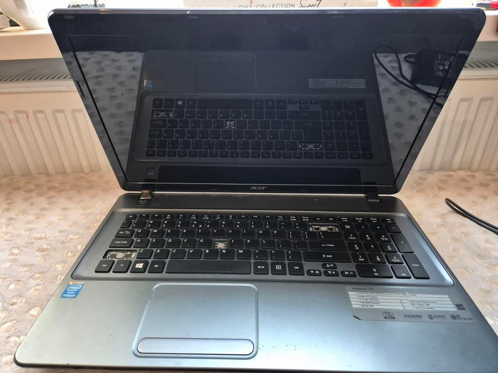 Defecte Acer Laptop - Gaat niet aan zonder harde schijf, 8 GB, Intel, Ophalen of Verzenden, Niet werkend
