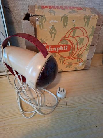 Vintage Infrarood Lamp - Philips Infraphil beschikbaar voor biedingen