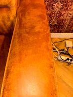 Cognac kleurige bank met sofa gedeelte en garantie, Huis en Inrichting, Banken | Bankstellen, Ophalen, 250 tot 300 cm, Hoekbank