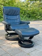 Stressless relax fauteuil met voetenbank- L large, Ophalen of Verzenden, Zo goed als nieuw, 50 tot 75 cm