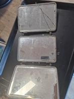 Vintage metalen dienblad met 3 vakken, Ophalen of Verzenden, Rechthoekig, 50 tot 100 cm, Minder dan 100 cm