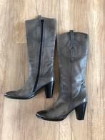 Progetto, ZGAN hoge grijs leren laarzen mt 38., Hoge laarzen, Ophalen of Verzenden, Zo goed als nieuw, Progetto