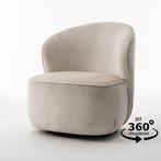 Sammy draaifauteuil zwart loris cream | Webshop, Nieuw, 75 tot 100 cm, Ophalen of Verzenden, 75 tot 100 cm