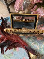 Clutch antiek avond tasje kerst antieke kleding, Ophalen of Verzenden