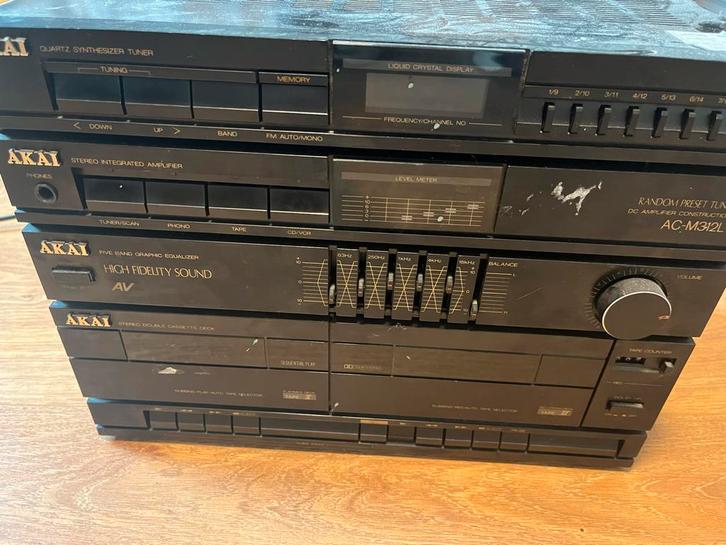 Akai Stereo Set - Vintage, Audio, Tv en Foto, Stereo-sets, Gebruikt, Cassettedeck, Akai, Losse componenten, Ophalen
