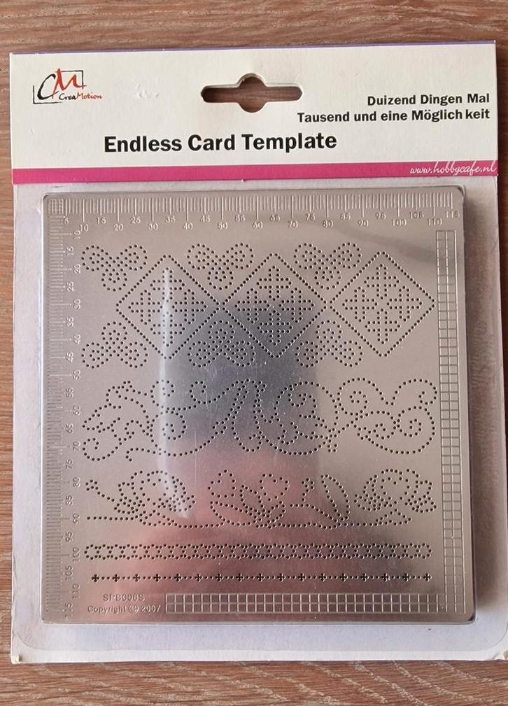 Endless card template 11,5x11,5cm € 0,99, Hobby en Vrije tijd, Kaarten | Zelf maken, Nieuw, Pons of Mal, Ophalen of Verzenden