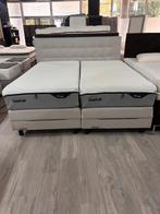 Elektrische Caresse Boxspring + Tempur Matrassen pro plus, Huis en Inrichting, Verstelbaar, Beige, Tweepersoons, Ophalen of Verzenden