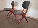 Vintage stoelen Louis van Teeffelen Scissor midcentury, Ophalen of Verzenden, Zo goed als nieuw