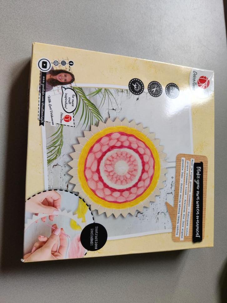 Maak je eigen geweven ornament - Nieuw in Verpakking!, Hobby en Vrije tijd, Knutselen, Nieuw, Materiaal, Ophalen of Verzenden