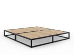 Metalen Bed / Bedframe 140200 cm, Huis en Inrichting, Zwart, 200 cm, Metaal, Industriël