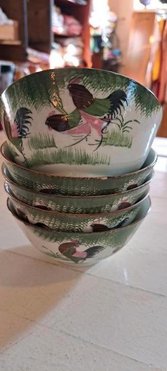 Kommetjes met haan / kippen, Antiek en Kunst, Antiek | Servies los, Ophalen of Verzenden