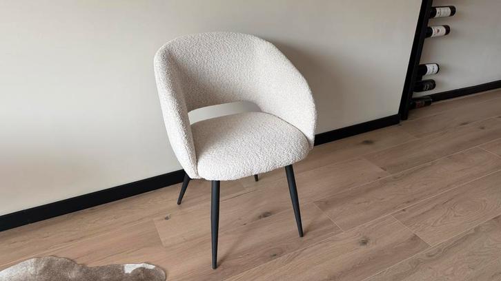 Moderne Eettafelstoel - Stijlvol en Comfortabel, Huis en Inrichting, Stoelen, Zo goed als nieuw, Eén, Metaal, Wit, Ophalen