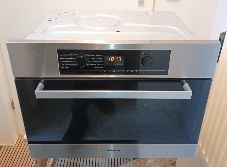 Miele inbouw heteluchtoven 45 cm hoog Model H5040B BBK 6001, Witgoed en Apparatuur, Ovens, Gebruikt, Inbouw, Oven met grill, 45 tot 60 cm