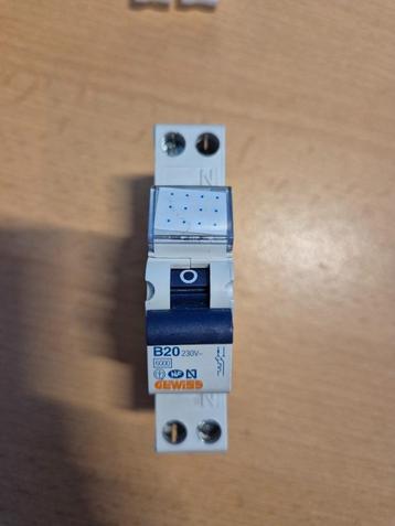 Gewiss GW90329 GEW COMPACT MCB 1P N B20 6KA beschikbaar voor biedingen